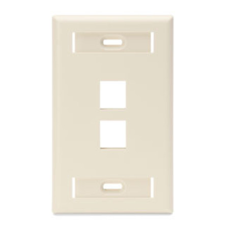 LEVITON Number of Gangs: 1 High-Impact Plastic, Light Almond 42080-2TS